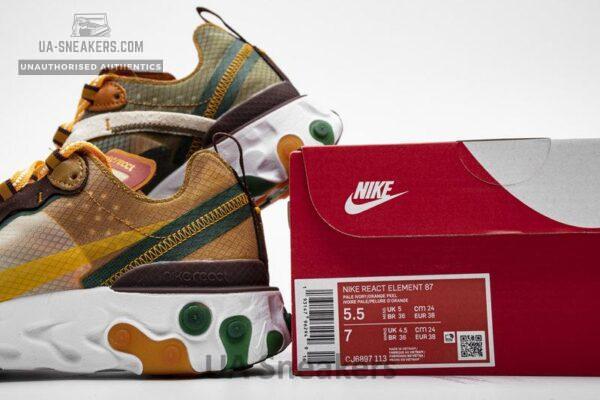 Nike React Element 87 Orange Peel CJ6897-113 - Image 3