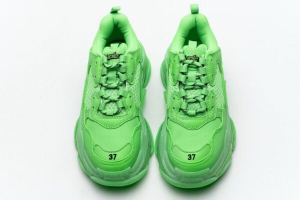 544351 W09OL 3801 Balenciaga Triple S Fluo Green - Image 4