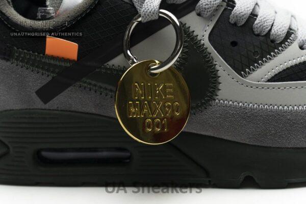 OFF-White x Nike Air Max 90 Grey - Image 12