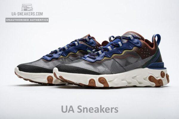 Nike React Element 87 MossBlackDeep Royal Blue AO1090-200 - Image 6
