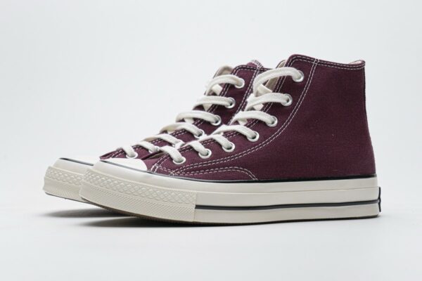 162051C Converse Chuck 70 HI Dark Burgundy Black Egret - Image 6