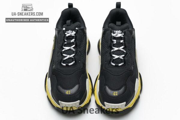 483513 W06E1 1078 Balenciaga Triple S Black Yellow - Image 3