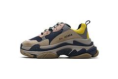 490672 W09O5 1027 Balenciaga Triple S Grey Yellow