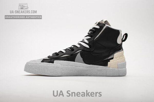 BV0072-002 Sacai x Nike Blazer Mid Black Grey - Image 5
