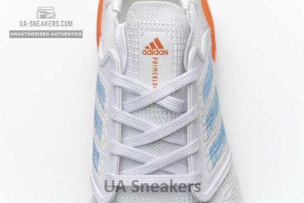 EG0768 adidas Ultra BOOST 20 Primeblue White Blue Orange - Image 12