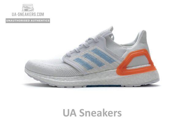 EG0768 adidas Ultra BOOST 20 Primeblue White Blue Orange - Image 16