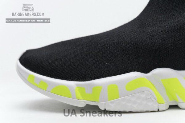 Balenciaga Stretch Mesh High Top Sneaker Black White - Image 11