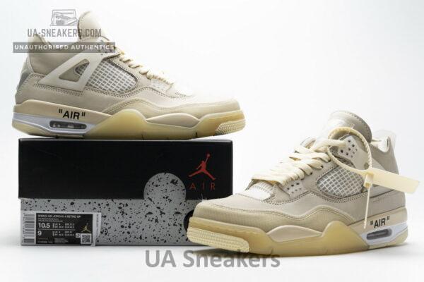 OFF White x Air Jordan 4 Sail - Image 2