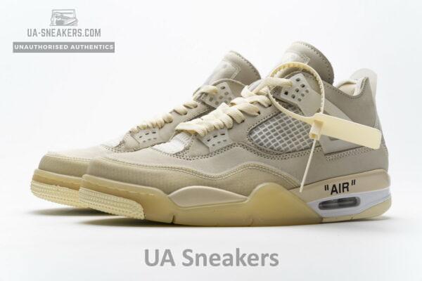 OFF White x Air Jordan 4 Sail - Image 6