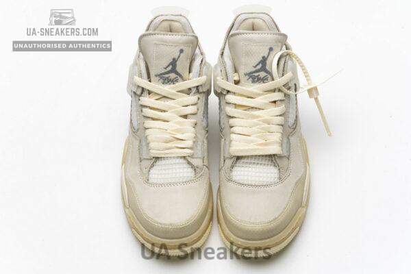 OFF White x Air Jordan 4 Sail - Image 4