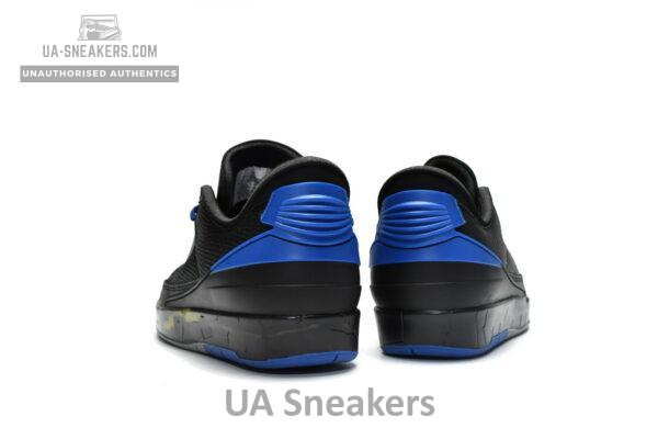 DJ4375-004 Off White x Air Jordan 2 Retro Low SP Black and Varsity Royal - Image 7