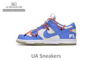 DD0856-403 Off White x Futura x Dunk Low SB UNC