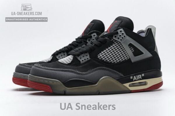 CV9388-001 OFF White x Air Jordan 4 Bred - Image 6