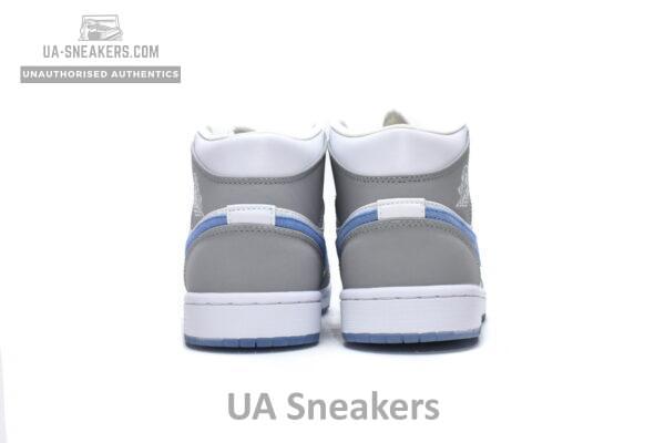 BQ6472-105 Air Jordan 1 Mid Wolf Grey Aluminum - Image 6
