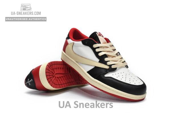 DM7866-166 Travis Scott x Air Jordan 1 Low Black Red - Image 3