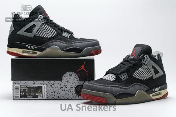 CV9388-001 OFF White x Air Jordan 4 Bred - Image 2
