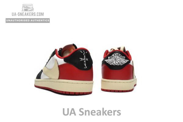 DM7866-166 Travis Scott x Air Jordan 1 Low Black Red - Image 7
