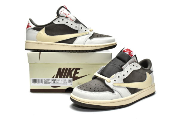 DM7866-162 Travis Scott x Air Jordan 1 Low OG Reverse Mocha - Image 4