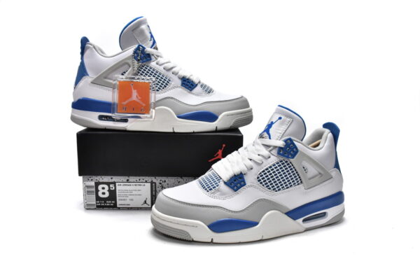 308497-105 Air Jordan 4 Retro -Military Blue - Image 4