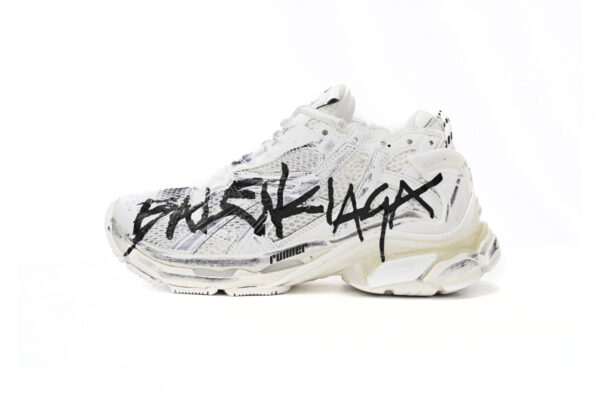Balenciaga Runner White And Black Characters