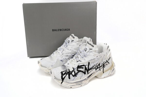 Balenciaga Runner White And Black Characters - Image 2