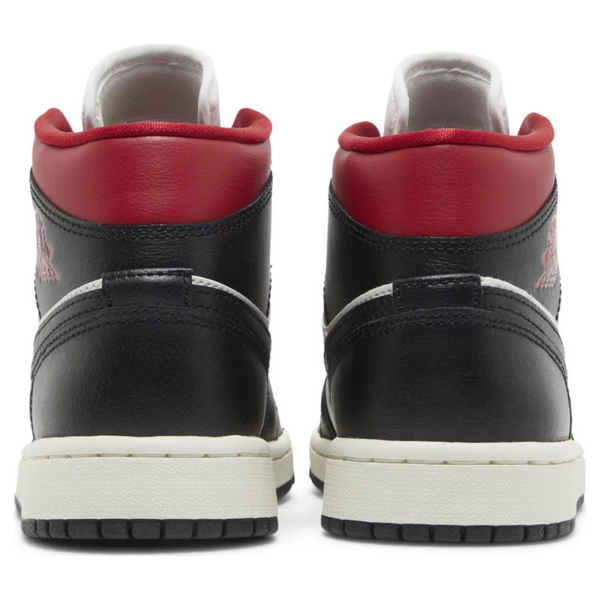 Wmns Air Jordan 1 Mid 'Black Sail Gym Red' - Image 4
