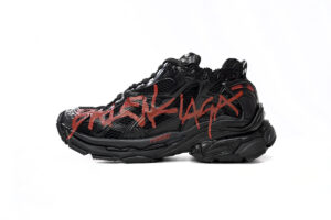 Balenciaga MEN'S RUNNER GRAFFITI SNEAKER IN BLACK